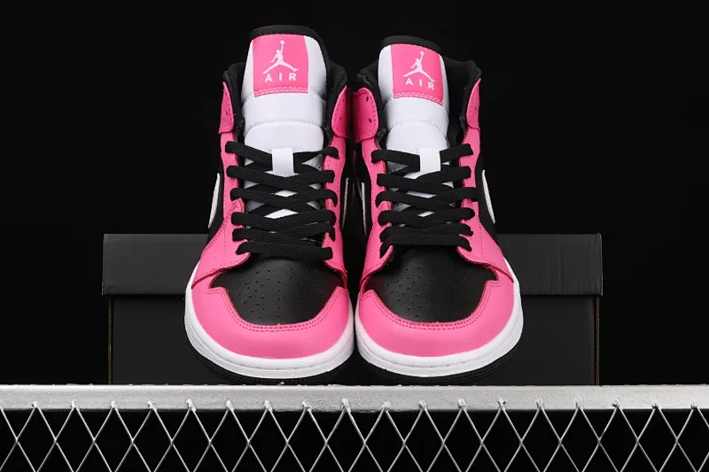 All categories Air Jordan Jordan series basketball shoes Air Jordan 1 Mid Air Jordan Mid AJ1 Joe 1 Pink Popsicle Zhongbang series basketball shoes 555112-002
